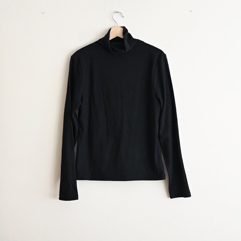 OAK + FORT NWT Mock Neck Long Sleeve Top -Size Large -